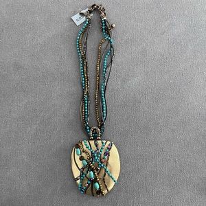 Chico’s Necklace Gold & Turquoise